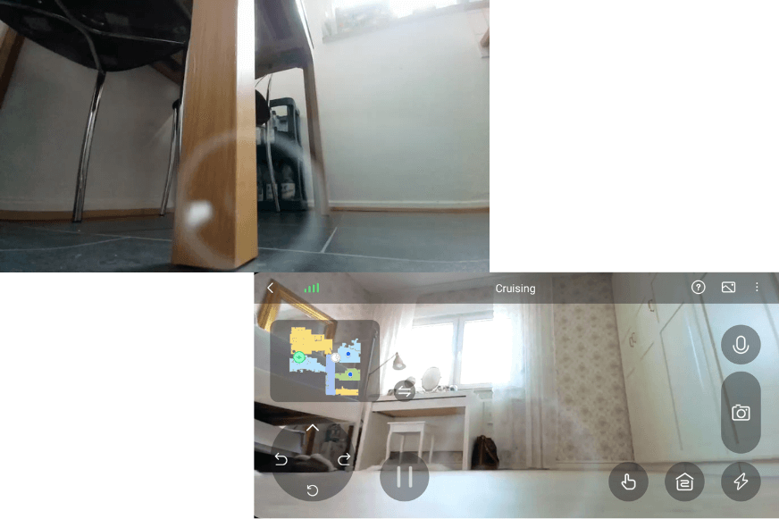 Leuchtring bei der Nutzung der Videofunktion des Dreame L10s Ultra ist zu sehen.